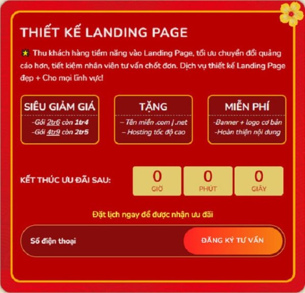 uu dai dich vu thiet ke landing page