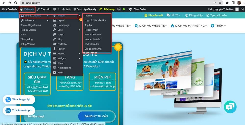 Huong dan cach chinh sua noi dung dau trang tren website