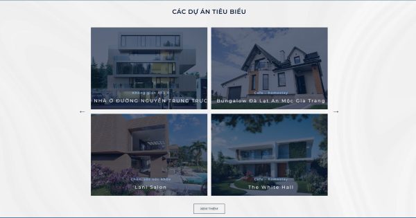 thiết kế website kiến trúc vanana 1